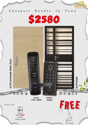 Cheapest Digital Lock Bundle Sale With Door & Gate in Singapore