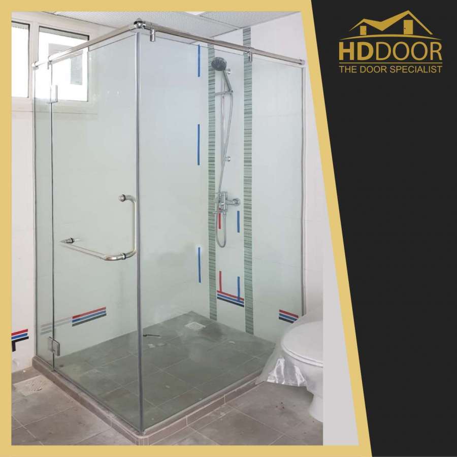 L Shape Swing Glass Shower Screen Glass Shower Screen Singapore
