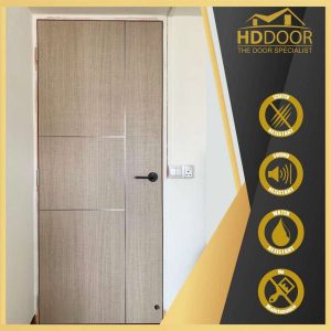 Laminate Bedroom Door With Stainless Steel Inlay Strip