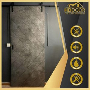 Laminate Solid Bedroom Door with Sliding Track