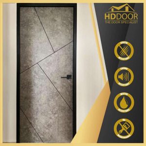 Laminate Solid Bedroom Door with Groove Line