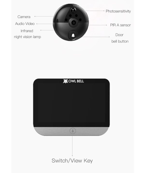 OwlBell S62 WiFi Digital Door Viewer OwlBell Singapore