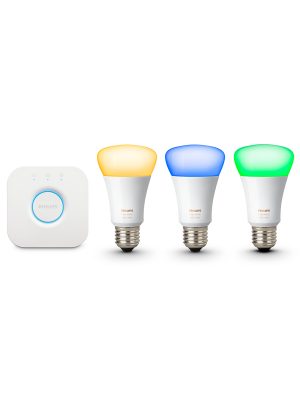 Philips Hue White and Color Wireless Ambiance Starter Kit E27 Gen 3 (3 Bulbs + 1 Hue Bridge)